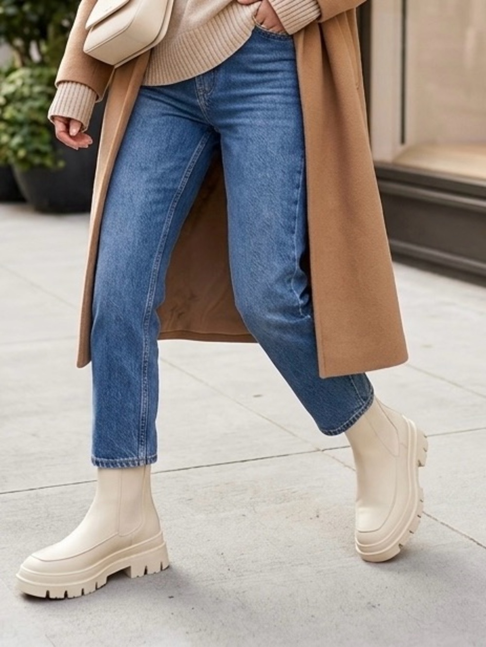 Chelsea Lug Boots from Lane Bryant 10W Women Combat Cream